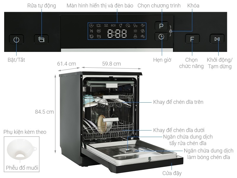 Đánh giá máy rửa chén Hafele HDW-F60EB 7