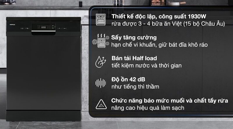 Đánh giá máy rửa chén Hafele HDW-F60EB 8
