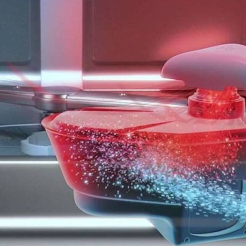 Sấy Zeolith và hé cửa cho máy rửa bát