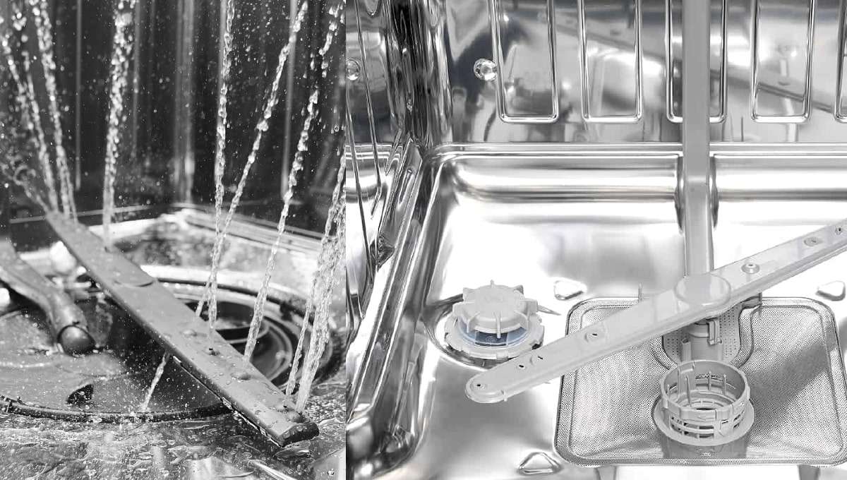 Bảo dưỡng cánh tay phun nước của máy rửa bát 6 bộ