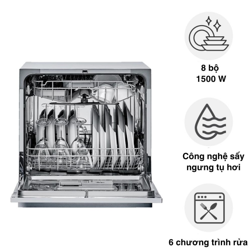 chế độ rửa máy rửa bát mini