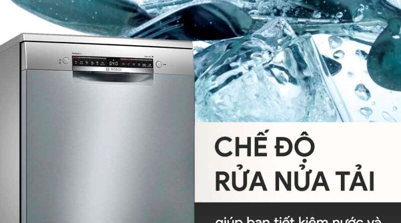 chế độ rửa nửa tải của máy rửa bát