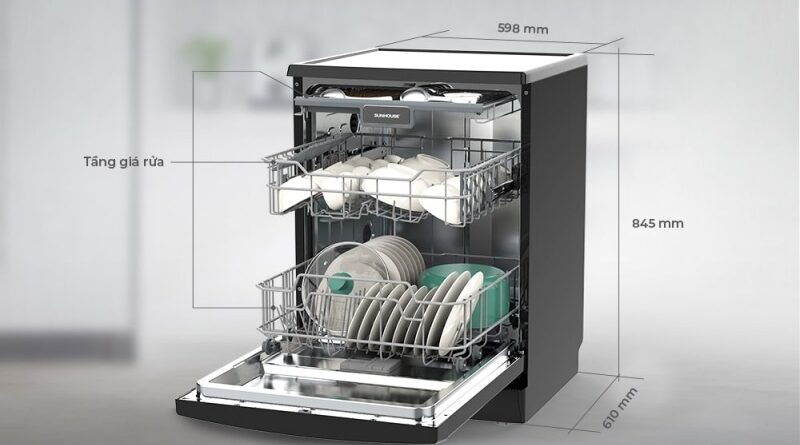 Cài đặt máy rửa bát 12 bộ