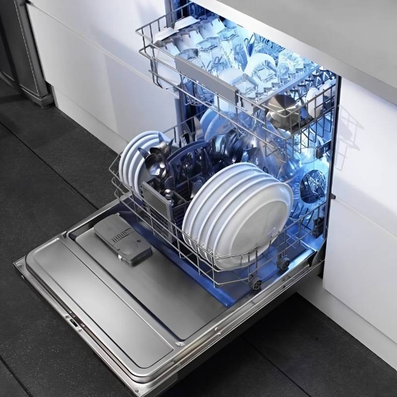 máy rửa bát Bosch có sấy Zeolith và tự động hé cửa