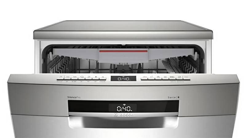 máy rửa bát Bosch có sấy Zeolith và tự động hé cửa