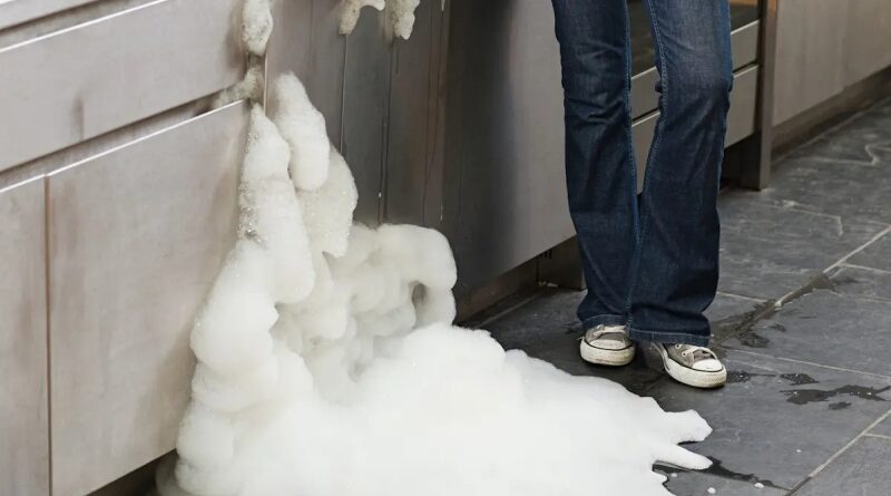 Máy rửa chén bị tràn nước