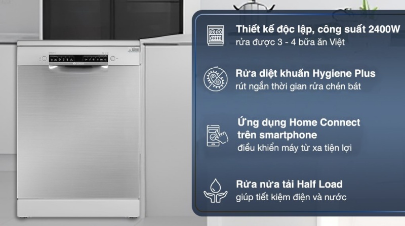 máy rửa chén bosch sức chứa lớn