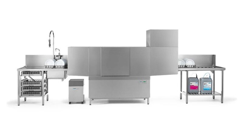 Nguyên lý của máy rửa bát công nghiệp