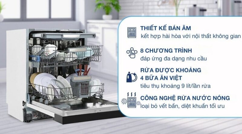các tiện ích trên máy rửa chén hafele
