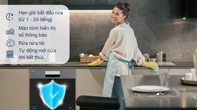 các tiện ích trên máy rửa chén hafele