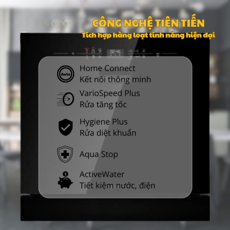 Thiết kế thông minh và các chương trình rửa linh hoạt của Bosch SCX6ITB00E