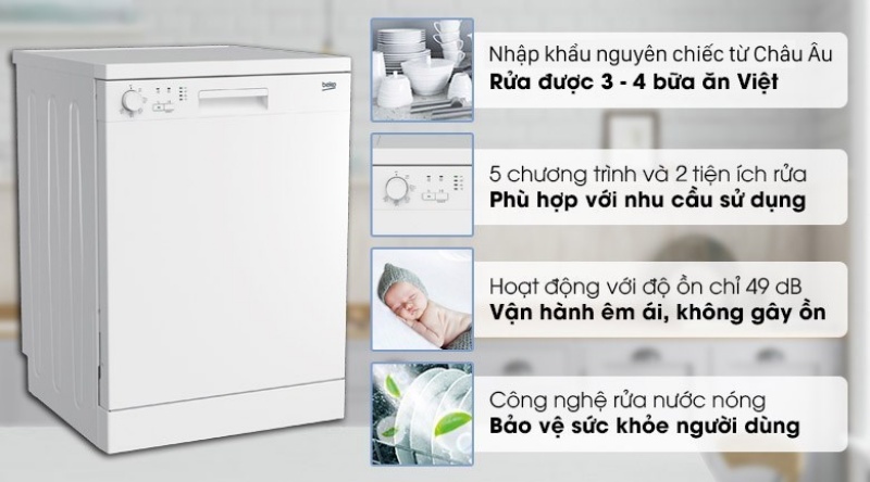 máy rửa chén độ ồn thấp