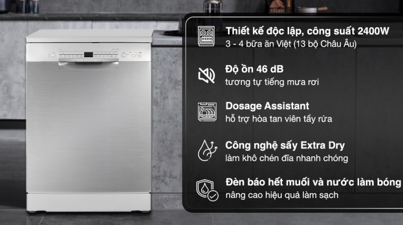 máy rửa chén độ ồn thấp