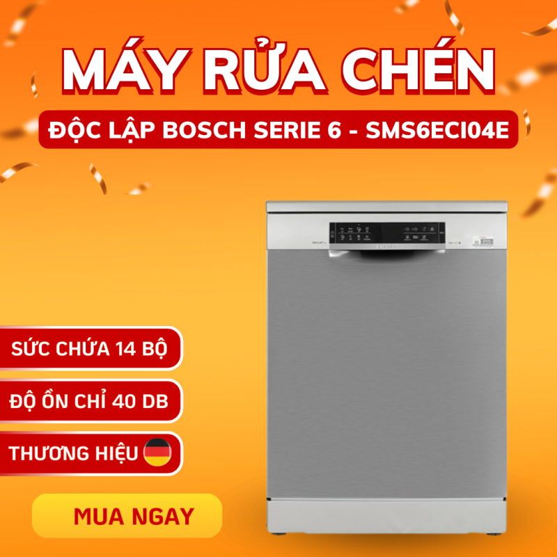 Máy rửa chén độc lập Bosch SMS6ECI04E Serie 6